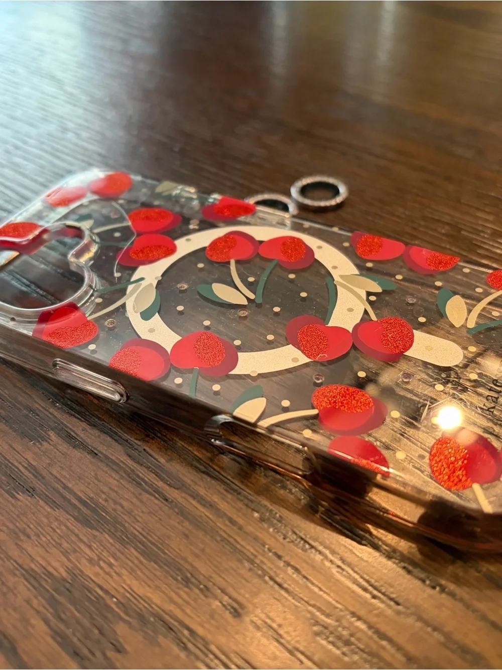 kate spade Cherry Print Protective Case - Red & Green